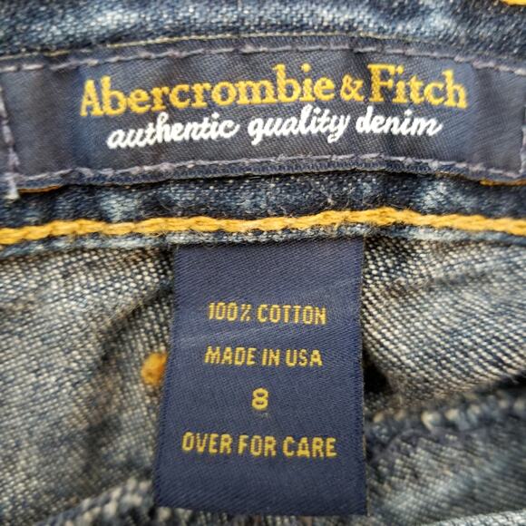 Abercrombie & Fitch Women's Kick Flare Split Hem Cropped Jeans Size 8 - Picture 3 of 8